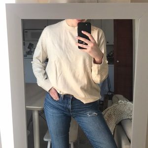 Oak + Fort Cream Mockneck Sweater - Size Small